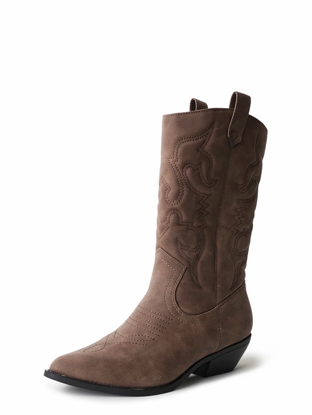 Classic Taupe Slip On Women's Western Cowboy Boots